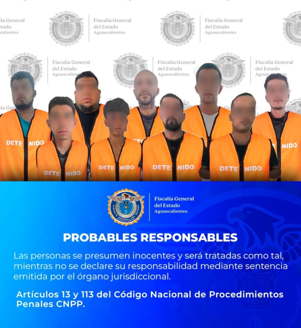 Vinculan a proceso a ocho de los nueve detenidos por los narco-bloqueos e incendios en Aguascalientes