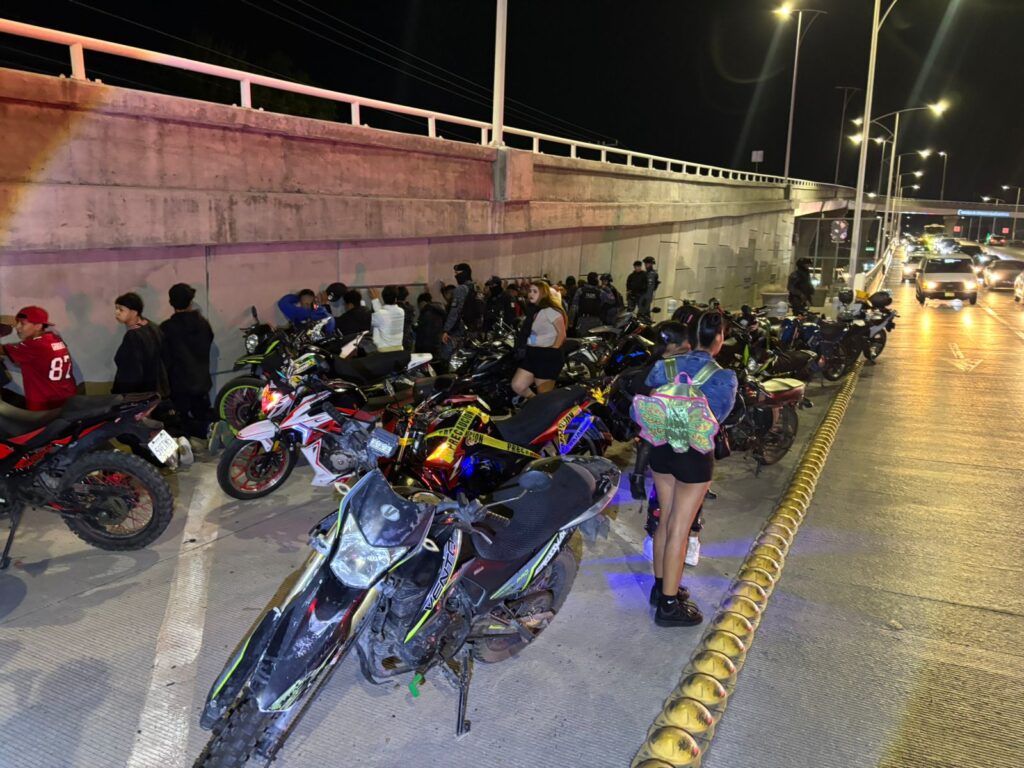 “Rodada del Terror” en Aguascalientes termina con 134 detenidos y 147 motocicletas aseguradas