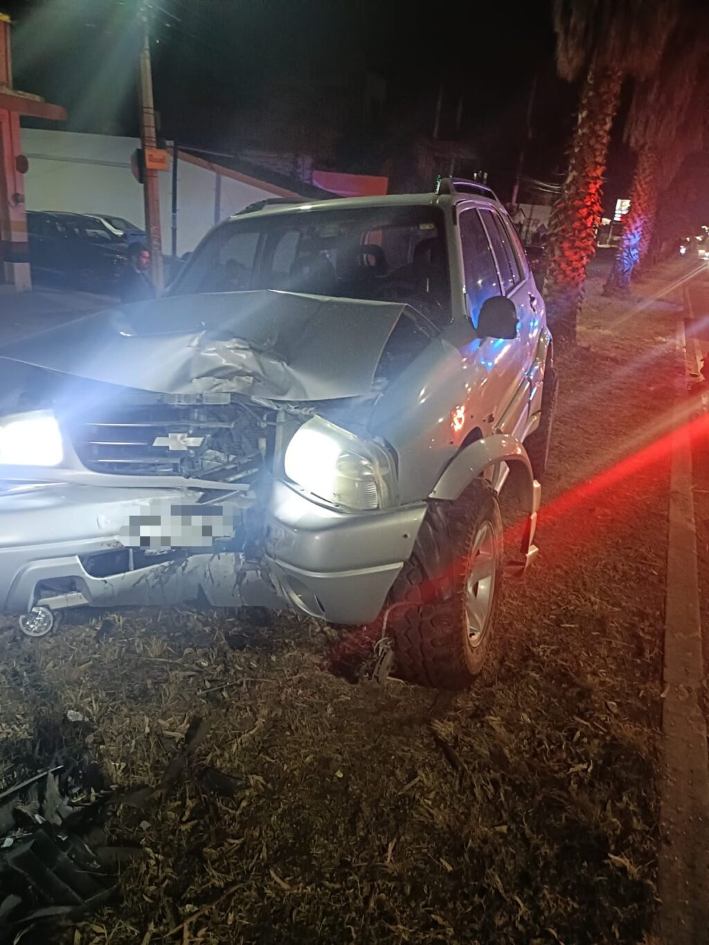 Joven en estado de ebriedad estrella su camioneta contra una palmera en Parras